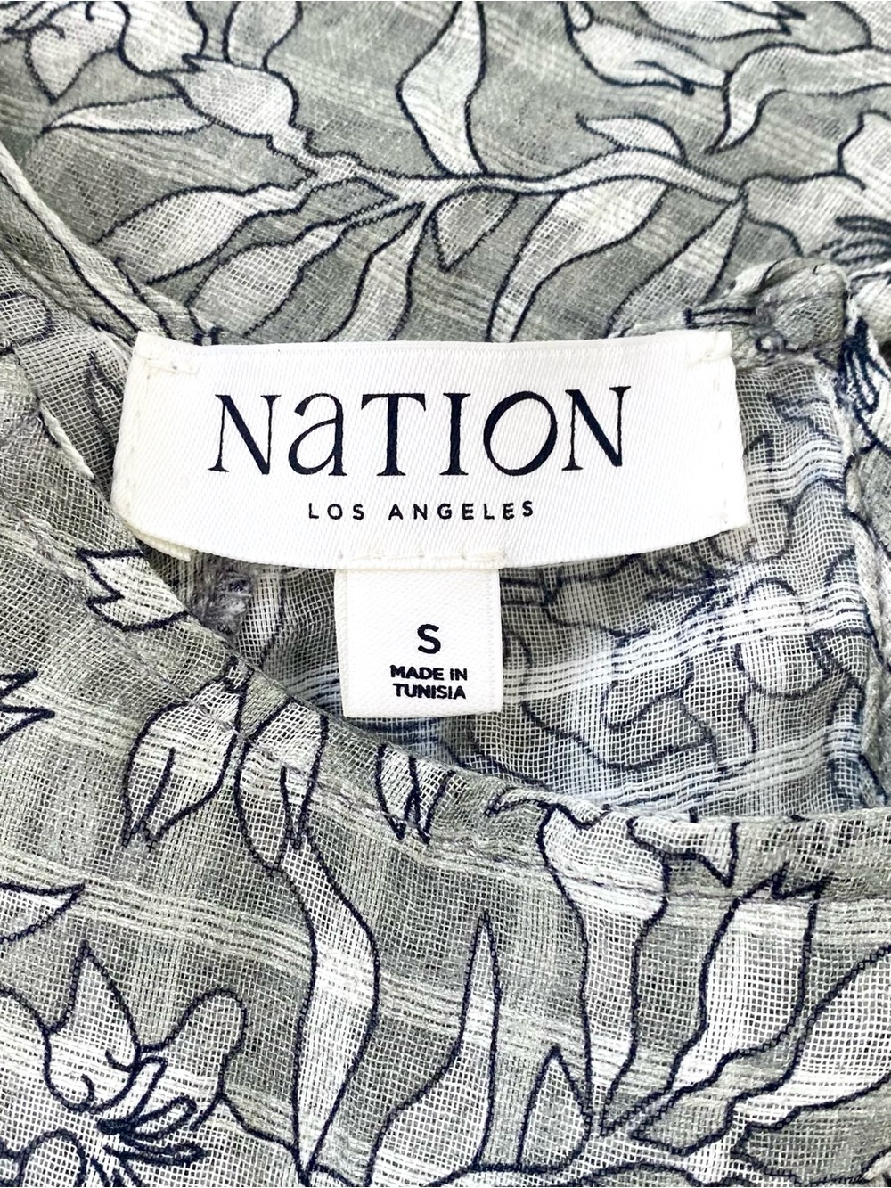 Nation LTD NWT Sarina Ruffle Sleeve Gauze Floral Garden Top, Size S - Picture 6 of 13
